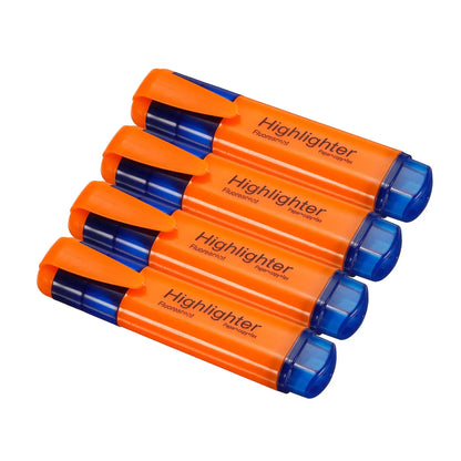 4Pc OR 6Pc Highlighter Fluorescent Pens Broad Tip Writing Marker Pens for Art Drawing Doodling Marking Office Stationery School Supply