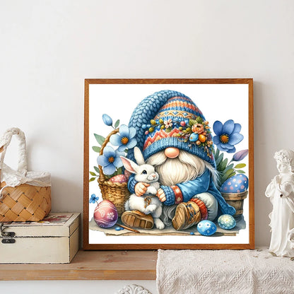 30*30CM 5D DIY Full Round Drill Diamond Painting Easter Gnome Egg Kit Home Decoration Art Craft Mosaic Painting