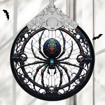 Christmas Ornament Stained Glass Ornament Christmas Decorations for Tree Holiday Ornament Unique Gift Idea Dark Spider