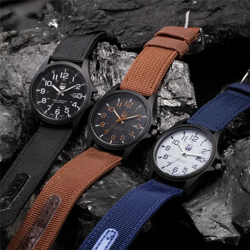 Sports Watch Quartz Nylon Band with Date