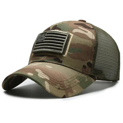 American Flag Camouflage Baseball Cap Breathable