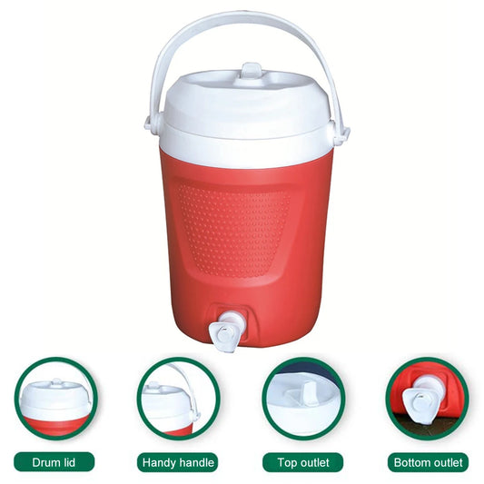 1 Gallon Sports Water Jug 2 Water Outlet Insulated Water Bottle Large Capacity Thermal Water Bottle for Outdoor Travel