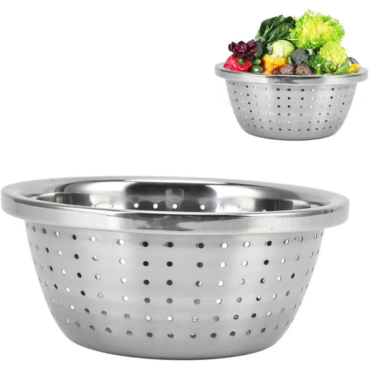 Vegetable Washing Basket, Rustproof Fruit Washing Basket, Stainless Steel Veggie Washing Bowl, Multifunction Kitchen Colander fo
