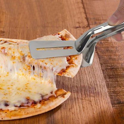 Stainless Steel Food Tongs - Multipurpose Kitchen Turner for Grilling, Flipping Steak, Fish & Pizza  cuisine kitchen tools