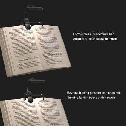 LED Music Stand Light with Flexible Neck Clip On Reading Light Touch Stepless Dimming Clip On Book Lamp for Home Office