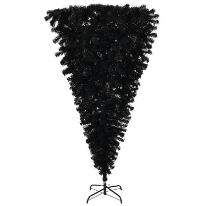 6ft Pre-Lit Premium Hinged Artificial Xmas Christmas Tree 250 LED Light Black