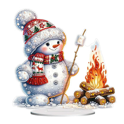 Christmas Special Shaped Desktop Diamond Art Kits Acrylic Diamond Painting Desktop Ornaments Kit for Home Office Desktop Decor