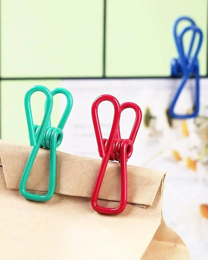 Multipurpose 2 in Chip Bag Clips 10 Pack Metal Clips for Kitchen Food Storage, Laundry Hanging, Bag Chip Bag Sealing