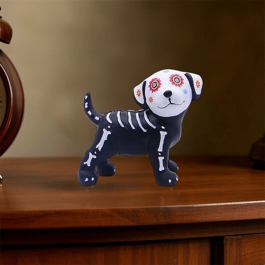 Spooky Halloween Resin Figurine Cute Dog Cat Desktop Decorative Ornaments for Home Living Room Office Decoration