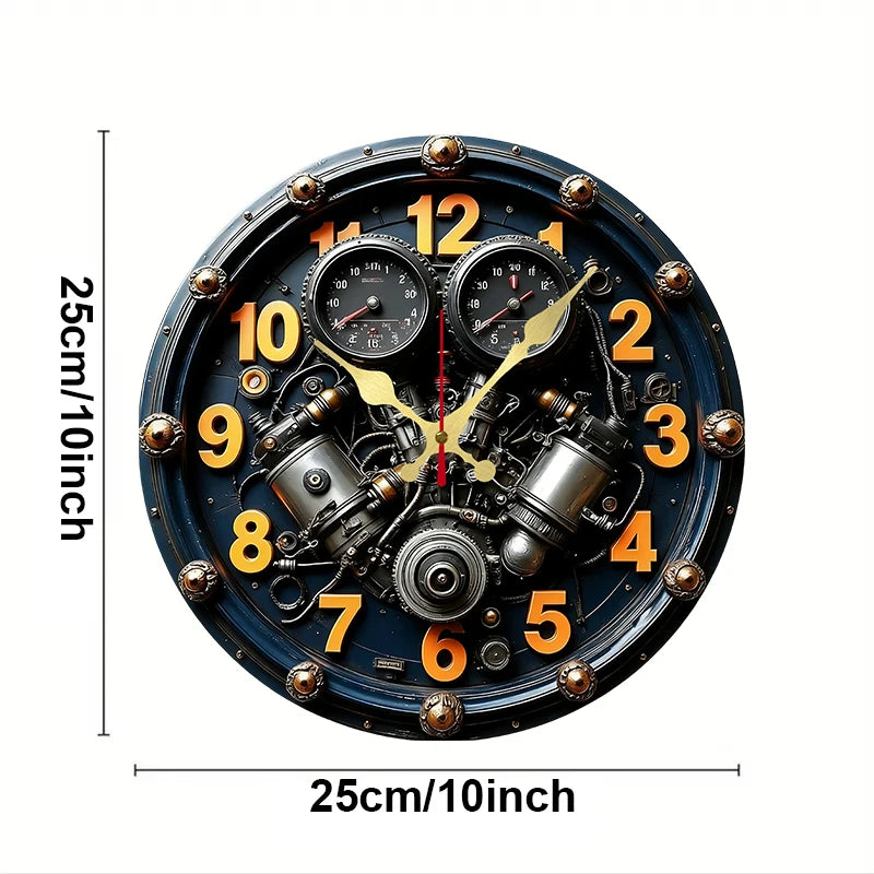 Modern Wall Art Clock 10" Diameter for Living Room Office Study Bedroom Home