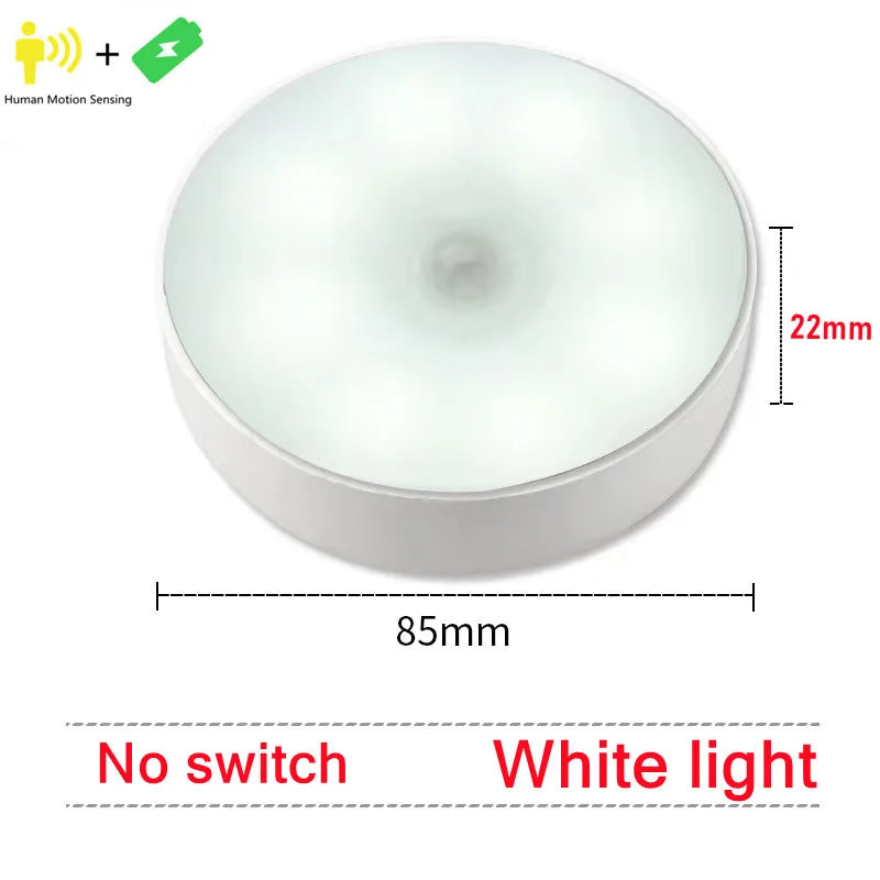Motion Sensor Light Led USB Nightlights Rechargeable Lamp for Bedroom Staircase Hallway Wardrobe Cupboard Lighting