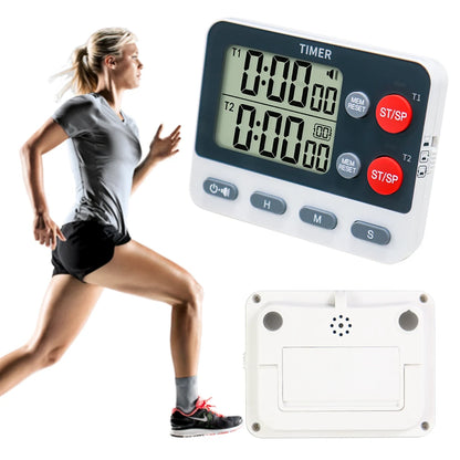 Dual Digital Timer Multifunctional Count UP/Down Timer with Memory Function Cooking Timer Portable for Kitchen Cooking