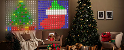 MIMI RGB Curtain Lights 400LEDs,Smart LED Curtain Light,IP65 Waterproof,Smart LED Wall Lights with APP&Remote