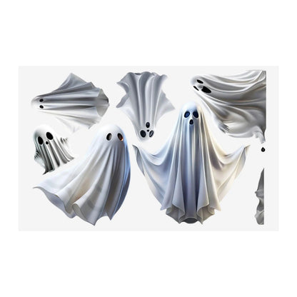 Halloween Decoration Funny Window Stickers Mall Decoration Static Stickers Halloween White Ghost Window Sticker Horror Themed