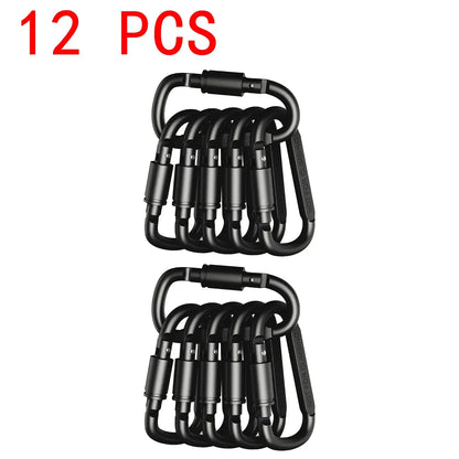 4-6PCS Carabiner Set For Key Camping EDC Outdoor Keychain Clip Alloy Aluminum Tactical Hook