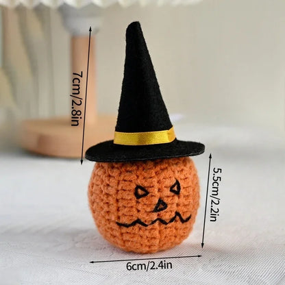Halloween Pumpkins Crochet Punpkin Ghost Sunflower Desktop Ornament Decoration Halloweren Gift Potted Plant Summerween