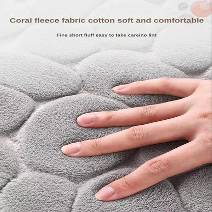 3D Non-Slip Bath Mat Embossed Absorbent Machine Washable Quick Drying