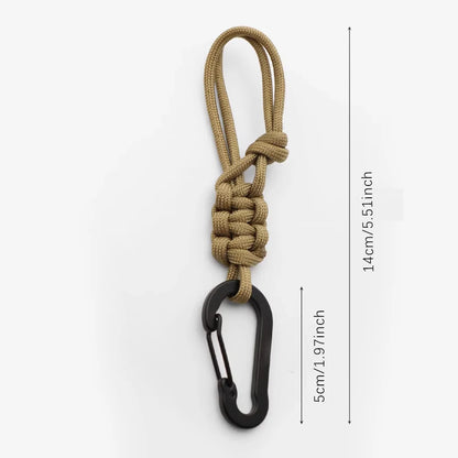 Paracord Water Bottle Buckle Carabiner Keychain Outdoor Kettle Holder Clip Hook