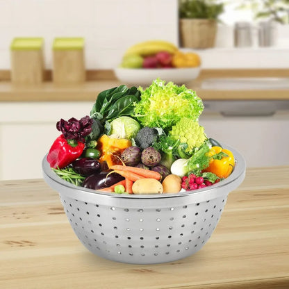 Vegetable Washing Basket, Rustproof Fruit Washing Basket, Stainless Steel Veggie Washing Bowl, Multifunction Kitchen Colander fo