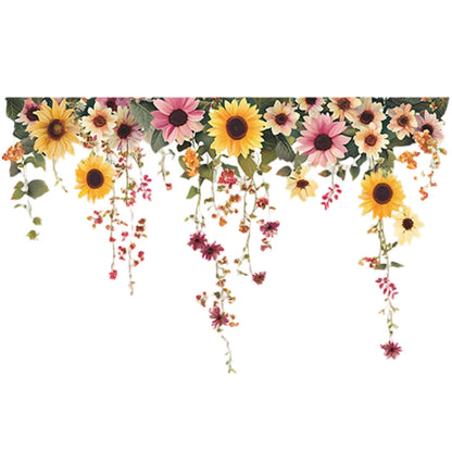 Floral and Foliage Wall Decals Peel and Stick Mural Art for Home Decor Bedroom Living Room Accent Wall Background Decoration