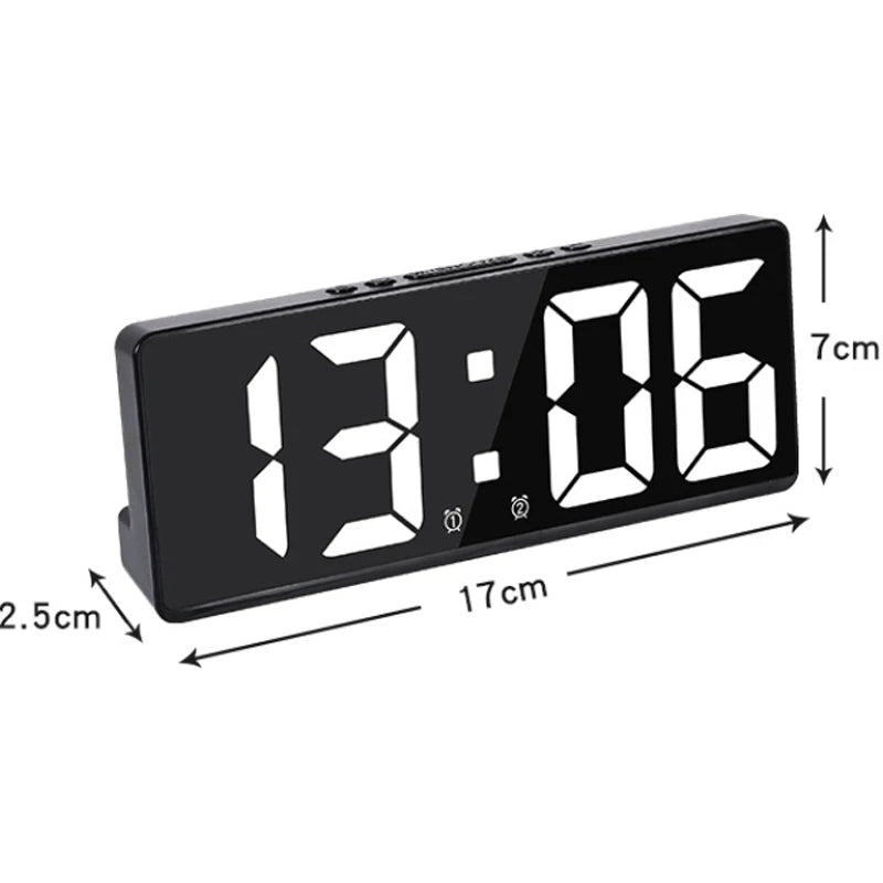 LED Clock Luminous Temperature Calendar Alarm Clock