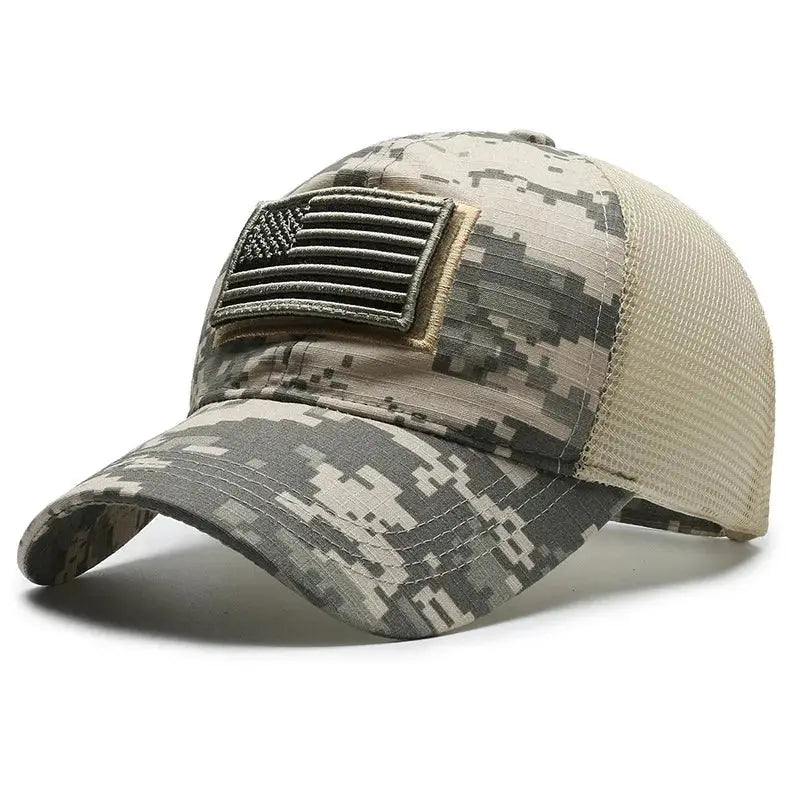 American Flag Camouflage Baseball Cap Breathable