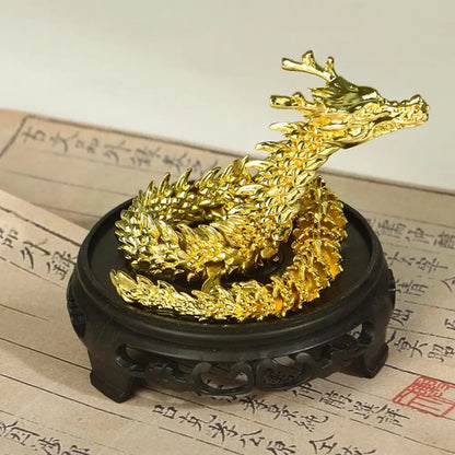 3D Printed Articulated Dragon Chinese Dragon Flexible Realistic Made Ornament Toy Model Home Office Decoration Decor
