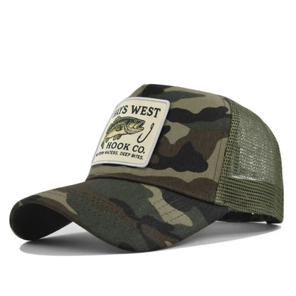 Sports Fishing Snapback Mesh Baseball Cap Trucker Hat Outdoor Cycling