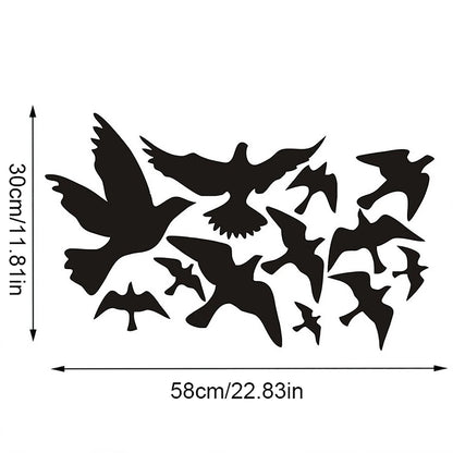 1-10sets Window Alert Bird Stickers Anti-Collision Fly Pigeon Wall Sticker Home Decoration Self-Adhesive Silhouettes Decal Decor
