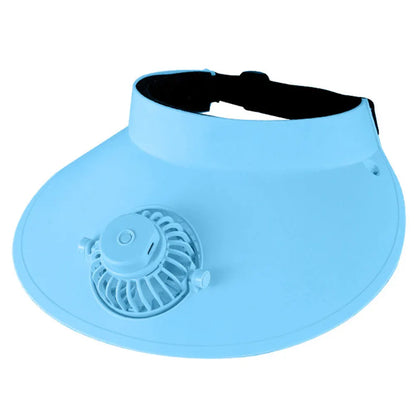 Empty Top Cap with Fan Three Temp Settings Breathable Cooling Fan Hat for Women for Sun Protection and Outdoor