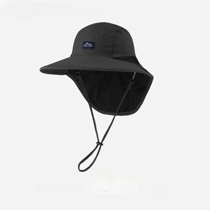 Wide Brim Neck Protection Unisex Bucket Hats Outdoor Visor Quick-drying