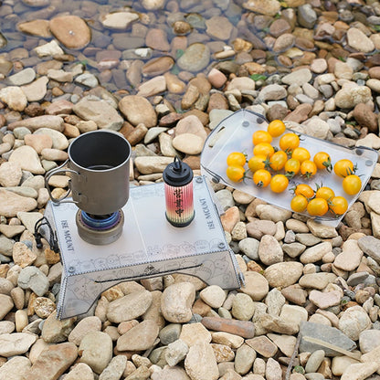 1/2Pcs Folding Mini Camping Table Ultralight Food-Grade PP Board Folding Table and Tray For Outdoor Camping Hiking Picnic Gadget