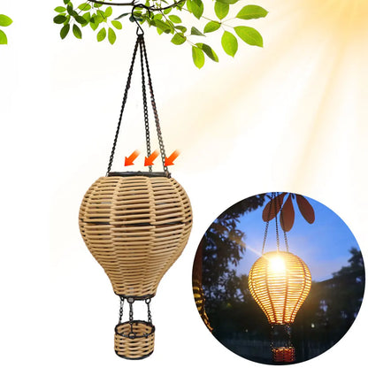 Solar Hot Air Balloon Lantern Hanging Solar Lantern Outdoor Lights Waterproof Lanterns Garden Patio Yard Party Decor