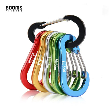 Recreational CC1 6Pcs Aluminum Alloy Carabiner Keychain Outdoor Camping Snap Clip Lock Buckle Hook Fishing Accessories