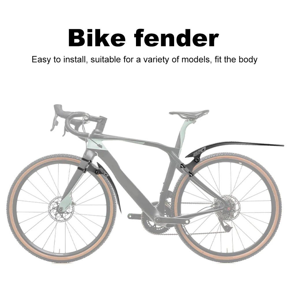 1 Piece Bike Tire Wheel Mudguard Road Bike Wheel Fenders Front & Rear Universal Mudguard Suitable for Both Front And Rear Wheel
