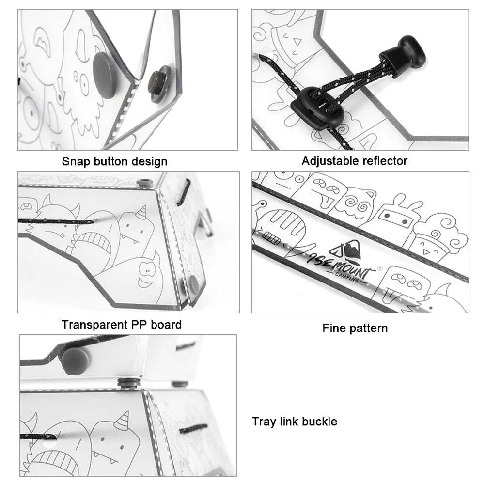 1/2Pcs Folding Mini Camping Table Ultralight Food-Grade PP Board Folding Table and Tray For Outdoor Camping Hiking Picnic Gadget