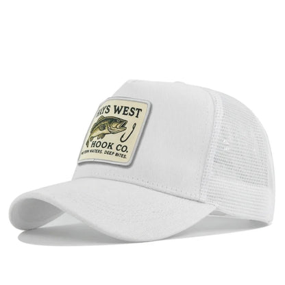 Sports Fishing Snapback Mesh Baseball Cap Trucker Hat Outdoor Cycling
