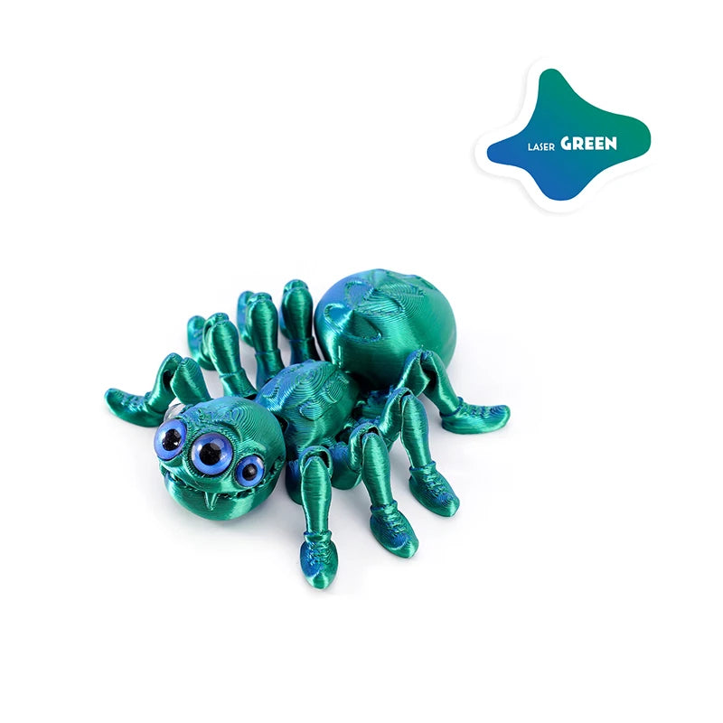 Flexible 3D Printed Articulated Spider Sculpture Poseable Jointed Spider Figurine Creative Desk Decor Ornament