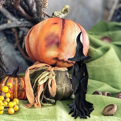 Enchanting Witch Statue 30CM Resin Halloween Home Desktop Statue Ornament Retro Gothic Indoor Figurine Halloween