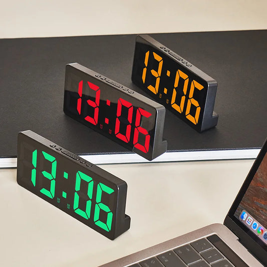 LED Clock Luminous Temperature Calendar Alarm Clock
