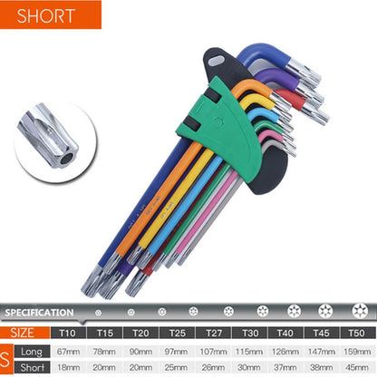 Hex Key Set Allen Wrench Long Arm 1.5-10mm Hexagon Spanner