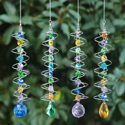 Sun Catchers 4 Pcs Crystal Suncatchers for Indoor Windows Hanging Decorative Crystals Ball Prism for Yard and Garden Indoor Hom