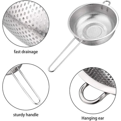 Multifuntional Stainless Steel Colander Ease Of Use And Efficiency For Efficient Straining And Draining In Kitchen