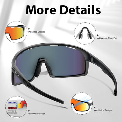Polarized Cycling Sunglasses MTB Running Bicycle Sports