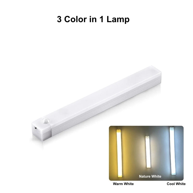 Rechargeable Motion Sensor LED Bar Light Induction Night Light Portable Cordless