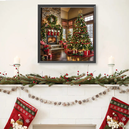 5D DIY Full Round Drill Diamond Painting Xmas Kit Home Decor Art Craft 40x40cm