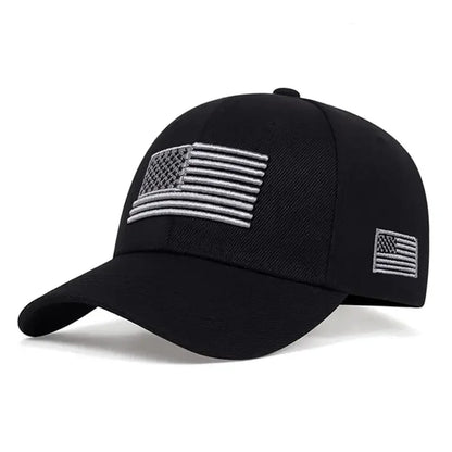 USA Flag Baseball Hat Men's Outdoor Solid Color Embroidered Sports Duck Tongue Baseball Hat