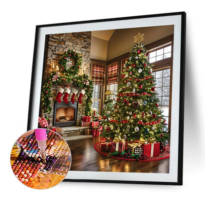 5D DIY Full Round Drill Diamond Painting Xmas Kit Home Decor Art Craft 40x40cm