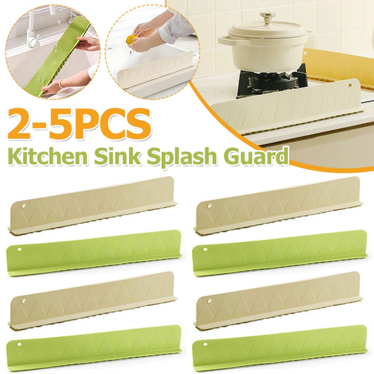 Silicone Water Splash Guard Washing Basin Anti-splash Stopper Splash Protector for Kitchen Island and Bathroom