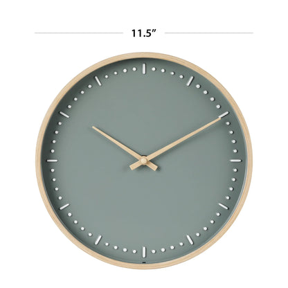 Modern Abstract Wall Art Clock - 11.5 Inch Oversized Canvas Print, Silent Sweep, Contemporary Home Office Decor